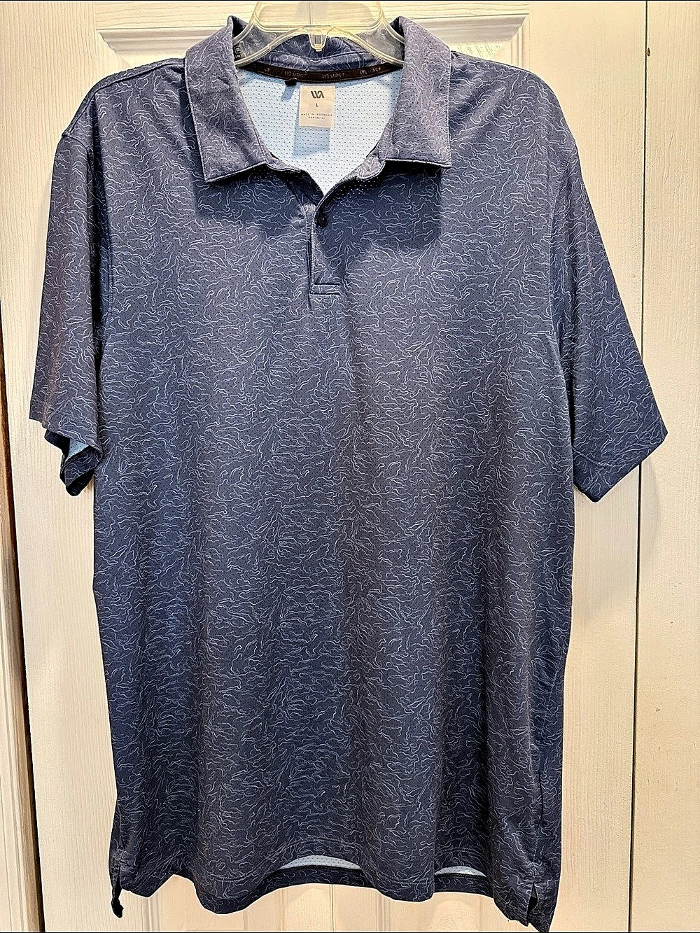 RVCA Sport Vent Polo Men's Blue Abstract Polo